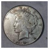 1922 S Morgan Dollar $1 in V.F. Condition