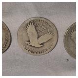 3 Standing Liberty 25c=1927,1926, Smooth