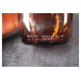 Glass Bottles - Amber & Clear One-Quart Capacity