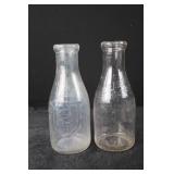 Milk Bottles - One Quart Embossed Crest (2-Pack)
