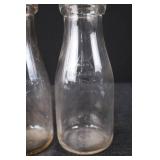 Glass Liquor Bottles - One Pint Liquor Embossing (Set of 4)