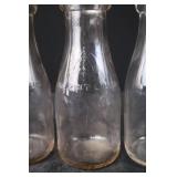 Glass Liquor Bottles - One Pint Liquor Embossing (Set of 4)