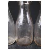 Glass Liquor Bottles - One Pint Liquor Embossing (Set of 4)