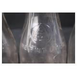 Glass Liquor Bottles - One Pint Liquor Embossing (Set of 4)
