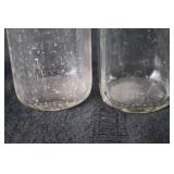 Glass Bottles - Clear, Vintage Milk or Medicine Bottles, Set of 3