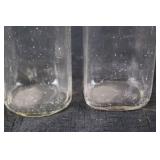 Glass Bottles - Clear, Vintage Milk or Medicine Bottles, Set of 3