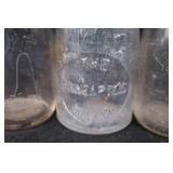 Embossed Clear Glass Bottles - Pine Tree Motif & Company Logos (Set of 4)