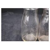 Embossed Clear Glass Bottles - Pine Tree Motif & Company Logos (Set of 4)