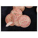 Vintage Bottle-Return Tokens - Please Wash & Return All Bottles Daily