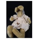 Plush Bunny - Cream Dress & Mason Jar Lamp - Mason