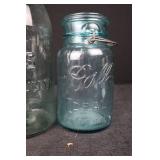 Antique Mason Jars Set - Atlas Strong Shoulder Mason & Ball Ideal Patent 1908