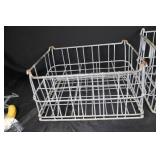 Wire Storage Baskets - Set of 2, Rusty Finish