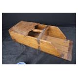 Antique Wooden Toolbox - Arched Lid & Iron Straps