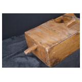 Antique Wooden Toolbox - Arched Lid & Iron Straps
