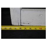 Window Sash - 9-Pane White Painted Wood Frame