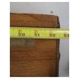 Long Wooden Rail with Metal Channels - Rustic Salvage Piece