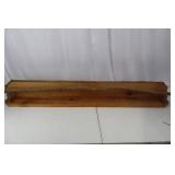 Long Wooden Rail with Metal Channels - Rustic Salvage Piece