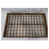 Wine Rack - Vintage Wood Frame & Metal Wire Grid