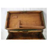Tool Chest - Vintage Wooden Box, Green Exterior