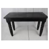 Coffee Table - Black Painted Wood with Turned Legs