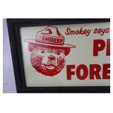 Framed Smokey Bear Sign - Prevent Forest Fires