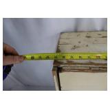 Cabinet - Distressed Cream Finish Wood, 4-Panel Front (Two Doors & Two Drawers)