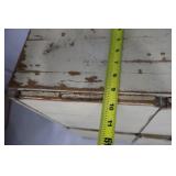 Cabinet - Distressed Cream Finish Wood, 4-Panel Front (Two Doors & Two Drawers)