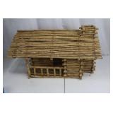 Twig Log Cabin Miniature - Handcrafted Rustic Wood House