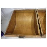 Wooden Drawer Set - Vintage Pair with Divided Compartments