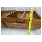 Wooden Drawer Set - Vintage Pair with Divided Compartments