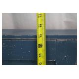 Wall Cabinet - Blue Painted Wood with 2 Doors & Drawer