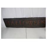 Halloween Sign - Painted Wood Plank with Red Lettering