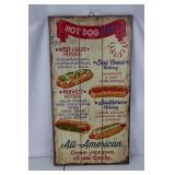Hot Dog Menu Sign - Pier 1 Imports Rustic Wood