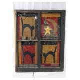 Wall Hanging Textile - Four-Panel Americana Fabric Art
