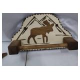 Wooden Christmas Garland - Moose, Moon & Cabin Motifs