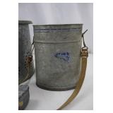 Mess Kit Canteen Set - Galvanized Tin with Strap & Perforated Sides