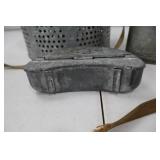 Mess Kit Canteen Set - Galvanized Tin with Strap & Perforated Sides