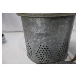 Mess Kit Canteen Set - Galvanized Tin with Strap & Perforated Sides