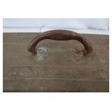 Fishing tackle box & rusted chest - Vintage green tackle box with lures