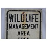 Wildlife Management Area Sign - Minnesota Conservation Dept.