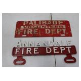 Fire Dept Sign Lot - Palisade Volunteer Fire Dept & Annandale Fire Dept