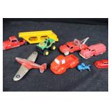 Vintage Tin Toy Vehicles - Assorted Lot of Cars, Trucks, Plane