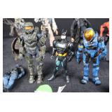 Action Figure Lot - Spider-Man, Batman, Neo, Halo-Style Marine & More
