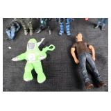 Action Figure Lot - Spider-Man, Batman, Neo, Halo-Style Marine & More