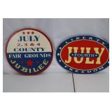 Round Tin Signs - Liberty & Jubilee