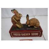 Carved Rabbit Seed Display - P. Schifferl, Midwest