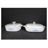 CorningWare Casserole Dishes - Cornflower Blue Pattern