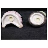 Salt & Pepper Shaker Set - Witch Figure & Frog Jar (Ceramic) 1992