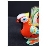 Wind-Up Parrot Bird Toy - Jumping Action (Includes Key)