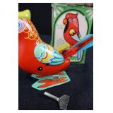 Wind-Up Parrot Bird Toy - Jumping Action (Includes Key)